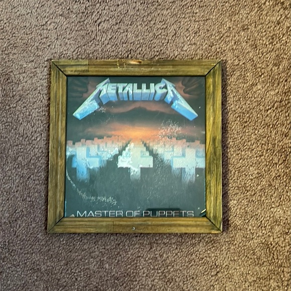 **Vintage** Metallica Master of Puppets Framed Carnival Prize Glass - Picture 1 of 1